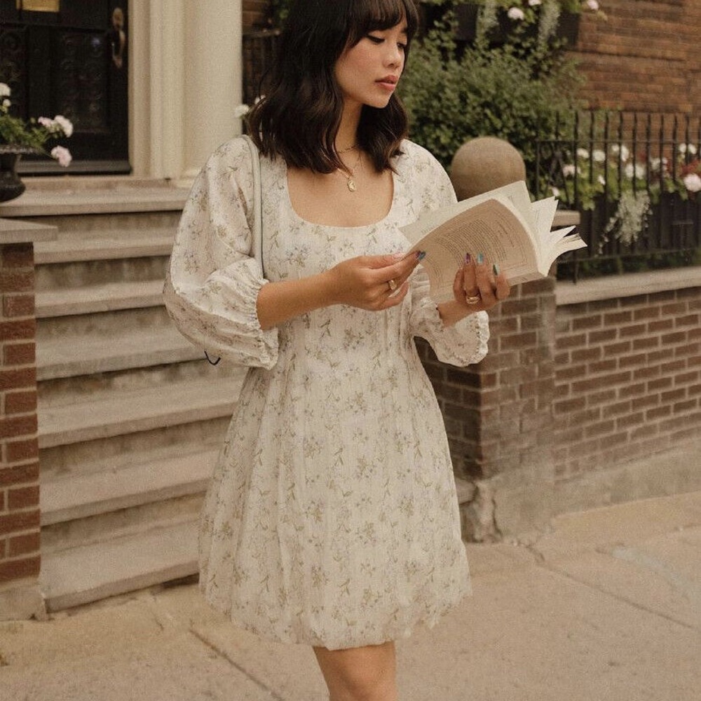 Brock collection x h&m floral print lyocell dress